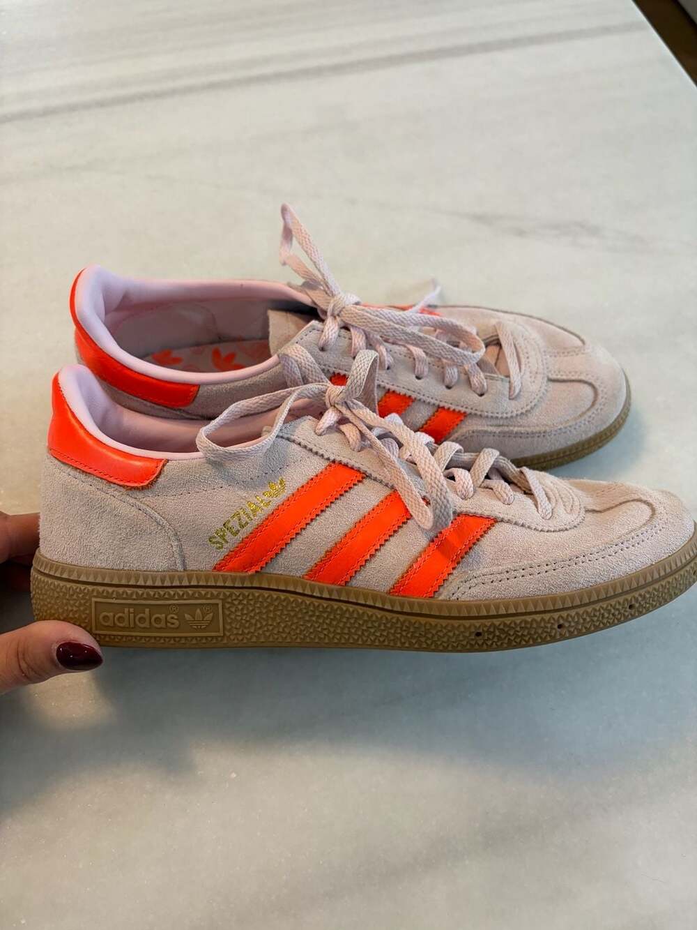 Adidas Handball Spezial Size 7.5 Clear Pink Solar Orange